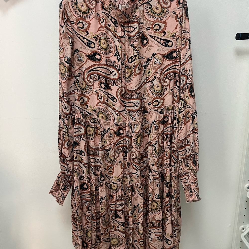 CODE x MODE Paisley Print Pink Dress